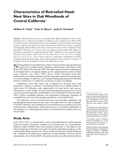 Characteristics of Red-tailed Hawk Nest Sites in Oak Woodlands of Central California