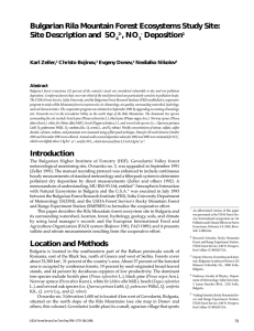 Bulgarian Rila Mountain Forest Ecosystems Study Site: , NO Deposition