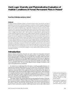 Herb Layer Diversity and Phytoindicative Evaluation of