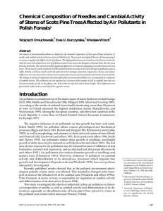 Chemical Composition of Needles and Cambial Activity Wojciech Dmuchowski, Ewa U. Kurczynska,