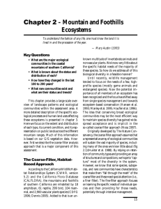 Chapter 2 – Mountain and Foothills Ecosystems 2