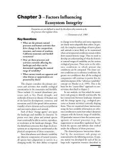 Chapter 3 – Factors Influencing Ecosystem Integrity 3