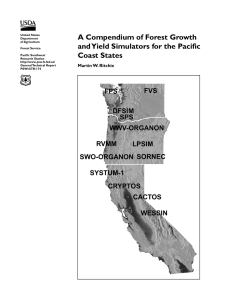 A Compendium of Forest Growth and Yield Simulators for the Pacific