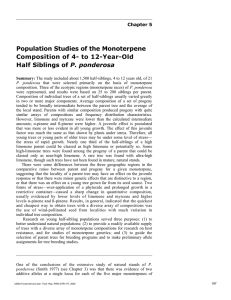 Population Studies of the Monoterpene Composition of 4- to 12-Year-Old P. ponderosa