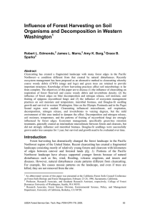 Influence of Forest Harvesting on Soil Organisms and Decomposition in Western Washington