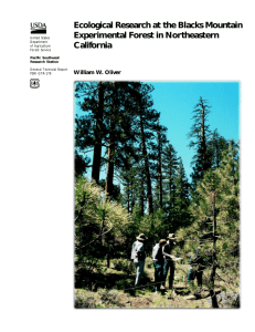 Ecological Research at the Blacks Mountain Experimental Forest in Northeastern California