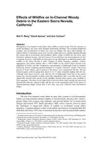 Effects of Wildfire on In-Channel Woody California