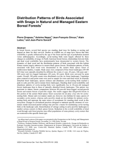 Distribution Patterns of Birds Associated Boreal Forests