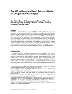 DecAID: A Decaying Wood Advisory Model for Oregon and Washington