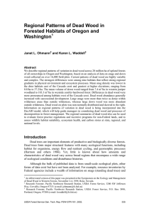 Regional Patterns of Dead Wood in Forested Habitats of Oregon and Washington
