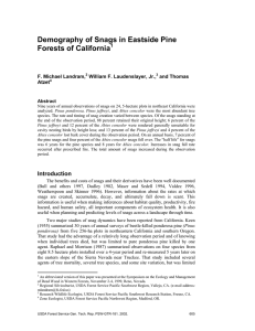 Demography of Snags in Eastside Pine Forests of California  F. Michael Landram,