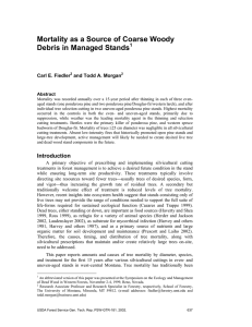 Mortality as a Source of Coarse Woody Debris in Managed Stands