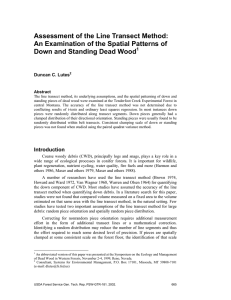 Assessment of the Line Transect Method: Down and Standing Dead Wood