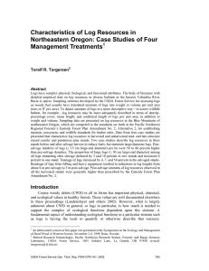 Characteristics of Log Resources in Northeastern Oregon: Case Studies of Four