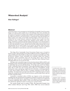 Watershed Analysis Alan Gallegos Abstract 1