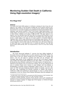 Monitoring Sudden Oak Death in California Using High-resolution Imagery  Nina Maggi Kelly