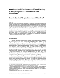 Modeling the Effectiveness of Tree Planting Woodlands