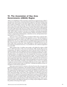 VI.  The  Association  of  Bay ... Governments  (ABAG)  Region