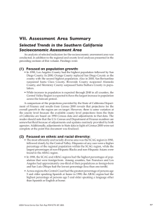 VII.  Assessment  Area  Summary Socioeconomic Assessment Area