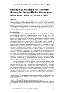 Developing a Multiscale Fire Treatment Strategy for Species Habitat Management