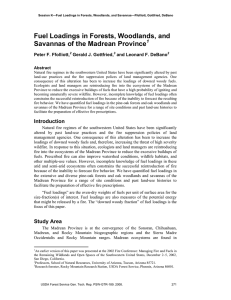 Fuel Loadings in Forests, Woodlands, and Savannas of the Madrean Province
