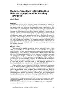 Modeling Transitions in Shrubland Fire Behavior Using Crown Fire Modeling Techniques