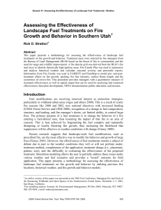 Assessing the Effectiveness of Landscape Fuel Treatments on Fire