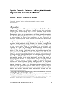 Spatial Genetic Patterns in Four Old-Growth Populations of Coast Redwood Introduction