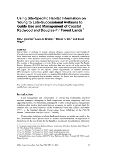 Using Site-Specific Habitat Information on Young to Late-Successional Avifauna to