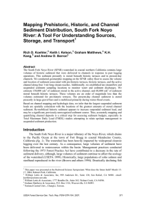 Mapping Prehistoric, Historic, and Channel Sediment Distribution, South Fork Noyo