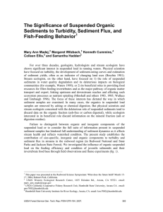 The Significance of Suspended Organic Sediments to Turbidity, Sediment Flux, and