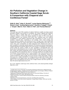 Air Pollution and Vegetation Change in Southern California Coastal Sage Scrub: