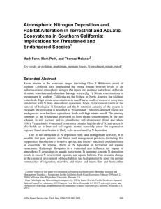 Atmospheric Nitrogen Deposition and Habitat Alteration in Terrestrial and Aquatic