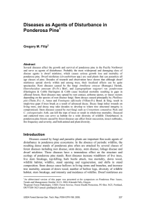 Diseases as Agents of Disturbance in Ponderosa Pine  Gregory M. Filip