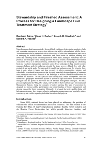 Stewardship and Fireshed Assessment: A Process for Designing a Landscape Fuel