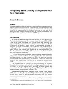 Integrating Stand Density Management With Fuel Reduction  Joseph W. Sherlock