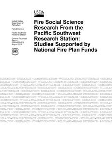 Fire Social Science Research From the Pacific Southwest Research Station: