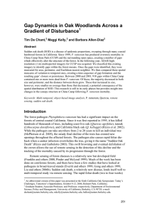 Gap Dynamics in Oak Woodlands Across a Gradient of Disturbance