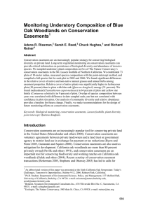 Monitoring Understory Composition of Blue Oak Woodlands on Conservation Easements