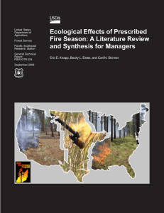Ecological Effects of Prescribed Fire Season: A Literature Review