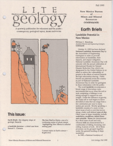 ge,  ol,.  ogy Earth Briefs Mines and Mineral Landslide