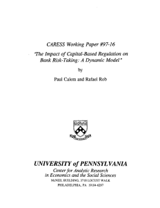 CARESS Working  Paper #97-16 'The Impact of Capital-Based Regulation on