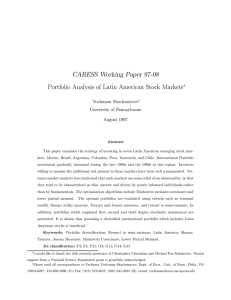 CARESS Working Paper 97-08 Portfolio Analysis of Latin American Stock Markets ¤