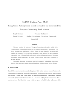 CARESS Working Paper 97-04 European Community Stock Markets