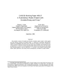 CARESS Working Paper #95-17 A Rudimentary Model of Search with