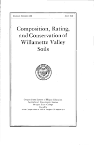 Composition, Rating, Willamette Valley and Conservation of Soils
