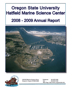 Oregon State University Hatfield Marine Science Center 2008 - 2009 Annual Report