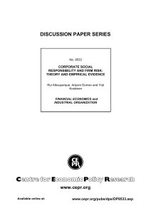 ABCD  DISCUSSION PAPER SERIES www.cepr.org