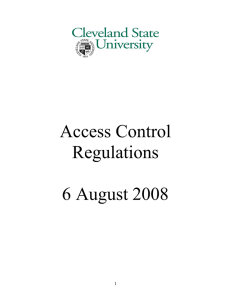 Access Control Regulations 6 August 2008