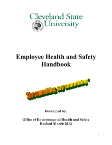 Employee Health and Safety Handbook Developed by: Office of Environmental Health and Safety